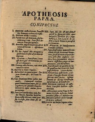 Apotheosis papaea, ad illustrandum locum apostolicum 2 Thessal. II, 4, dissertatione academica detecta