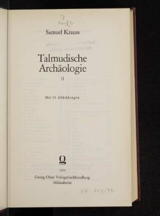 2: Talmudische Archäologie