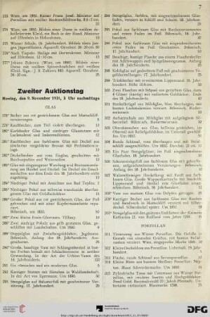 Zweiter Auktionstag: Montag, den 9. November 1931, 3 Uhr nachmittags (Nr. 278-482)