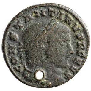 Münze, Follis, Aes 1, Herbst 307 bis Frühling 308 n. Chr.