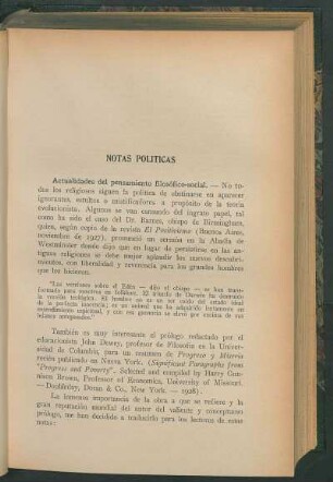 Notas políticas