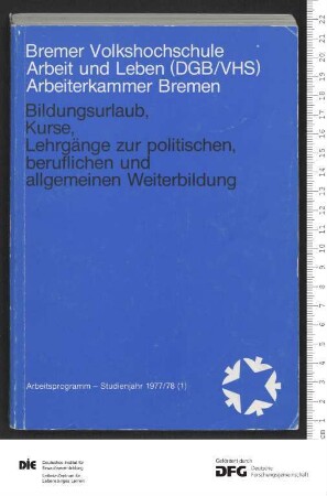 Programm 1. Semester 1977/1978