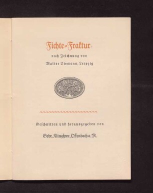 Fichte-Fraktur : fetter Schnitt und schmaler halbfetter Schnitt