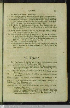 VII. Theater
