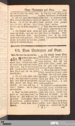 VII. Vom Vertrauen auf Gott.
