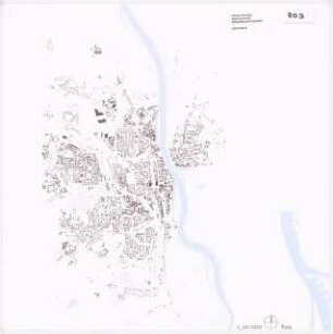 Informations- und Begegnungszentrum an der Stadtbrücke, Frankfurt/Oder Schinkelwettbewerb 2006: Lageplan 1:20000