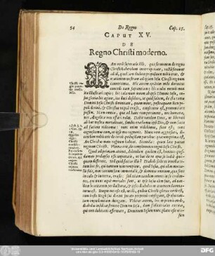 Caput XV. De Regno Christi moderno.