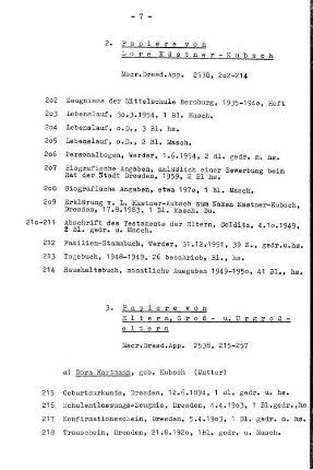 3. Papiere von Eltern, Groß- und Urgroßeltern