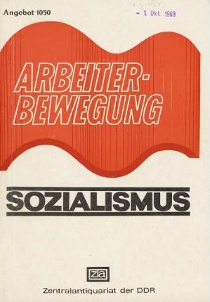 Nr. 1050: Arbeiterbewegung - Sozialismus