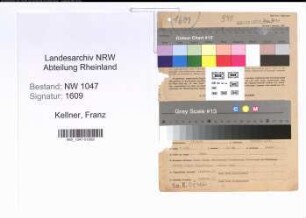 Entnazifizierung Franz Kellner , geb. 12.05.1899 (Maler)