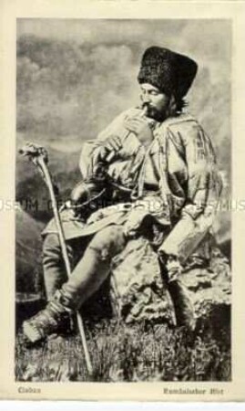 Rumänischer Hirte in Volkstracht