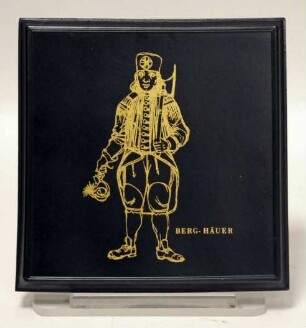Kohlekeramikkachel "Berghauer Kursachsen 1719"