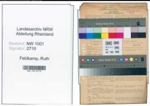 Entnazifizierung Ruth Feldkamp, geb. 29.12.1915 ()