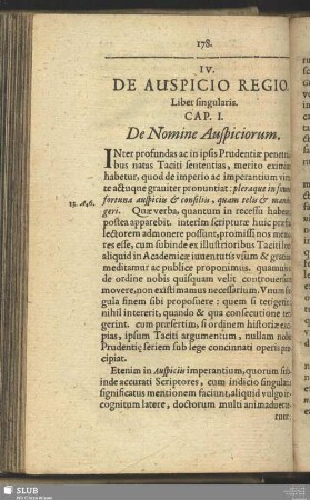 IV. De Auspicio Regio