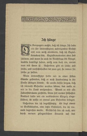 Ich hänge.