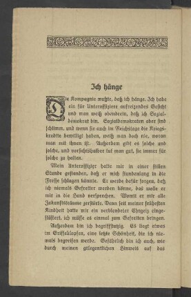 Ich hänge.