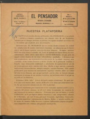 1923,1,1: año 1, número 1 (30 de junio de 1923)