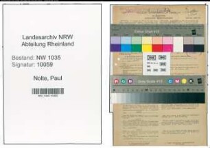 Entnazifizierung Paul Nolte , geb. 16.10.1891 (Ingenieur)