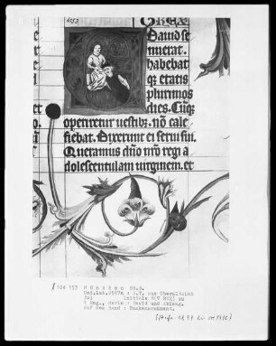 Bibel (Regum - Iob) — Initiale E (t rex), darin David und Abisag