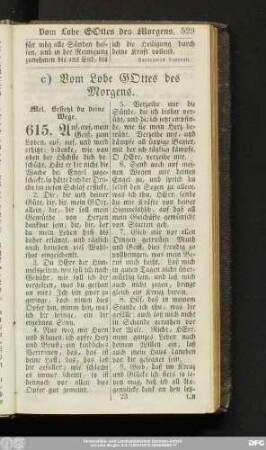 c) Vom Lobe Gottes des Morgens.