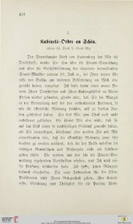 5. Kabinets=Ordre an Schön