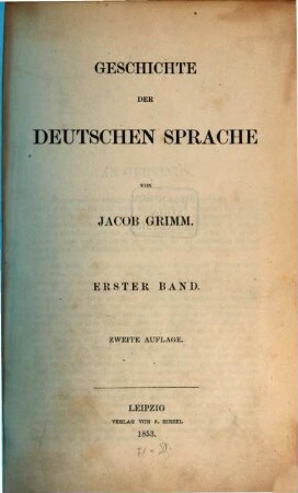 Geschichte der deutschen Sprache, 1