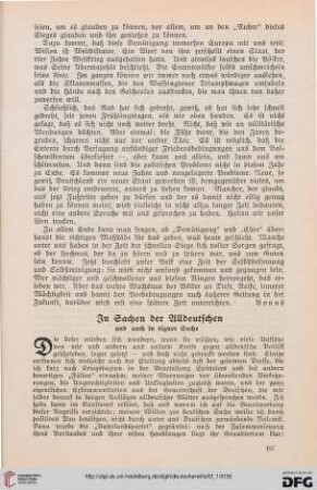 32: In Sachen der Alldeutschen : und auch in eigener Sache
