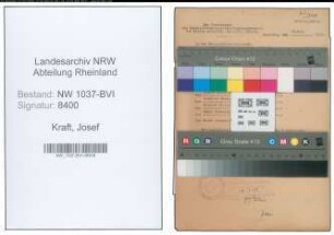 Entnazifizierung Josef Kraft , geb. 05.07.1896 (Schreiner)