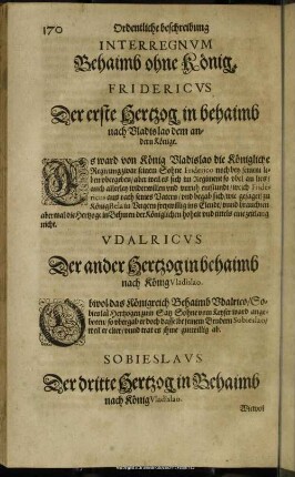 Sobieslaus Der dritte Hertzog in Behaimb nach König Vladislao