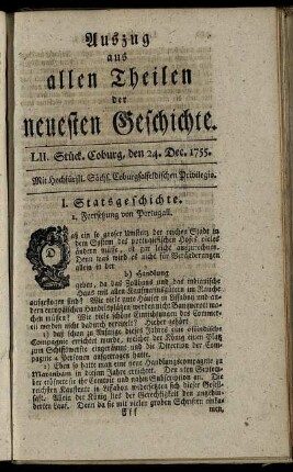 LII. Stück. Coburg, den 24. Dec. 1755.