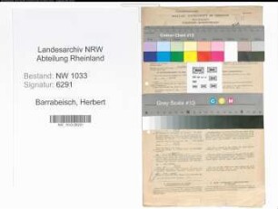 Entnazifizierung Herbert Barrabeisch , geb. 27.09.1904 (Kaufmann)