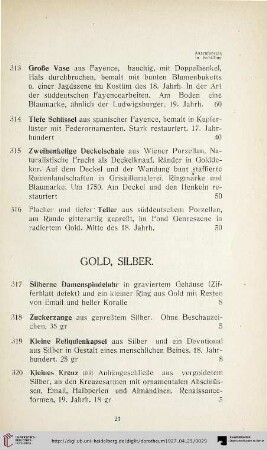 Gold, Silber (Nr. 317-340)