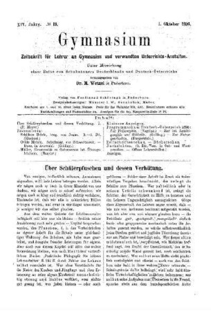 Über Schülerpfuschen und dessen Verhütung