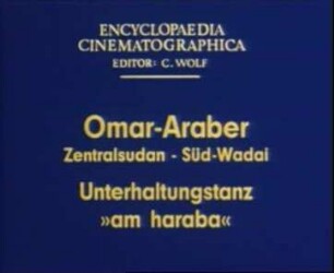 Omar-Araber (Zentralsudan, Süd-Wadai) - Unterhaltungstanz »am haraba«