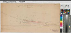Werne (Werne) - Ermelinghof (Hamm) Entwurf der Eisenbahnlinie Haltestelle Ermelinghof 1904 1 : 1000 33 x 68 Pause Küchler; Schulz KSM Nr. 1117,41