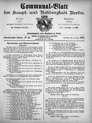 1885,24: No. 24, 14. Juni 1885