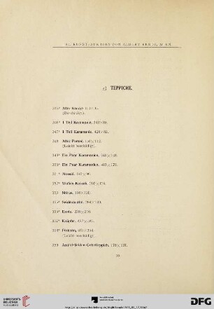 g) Teppiche (Nr. 345-368)