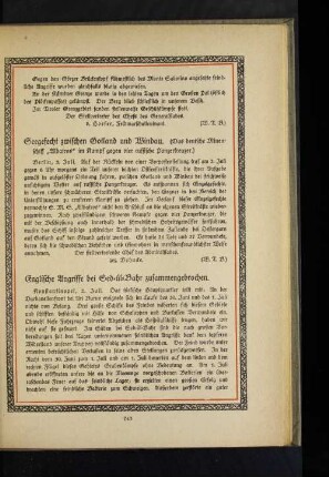 Englische Angriffe bei Sed=ül=Bahr zusammengebrochen.