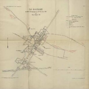 Karte: Le Bourget mit seinen Befestigungen am 21ten December 1870 und Ende Januar 1871