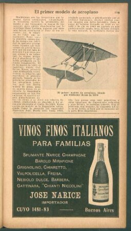 El primer modelo de aeroplano