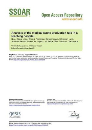Analysis of the medical waste production rate in a teaching hospital