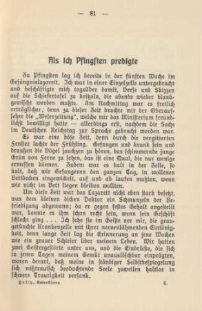 Als ich Pfingsten predigte