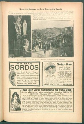 Notas cordobesas.- Lourdes en Alta Gracia