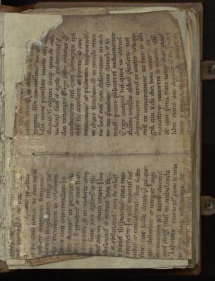 Fragment (vorderer Spiegel und Einbandmakulatur): [Benedictus de Nursia: Regula]
