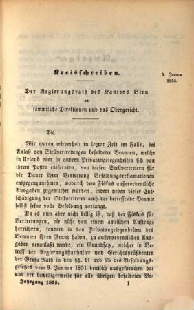 Gesetze, Dekrete und Verordnungen des Kantons Bern, 10. 1855