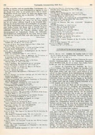 Literaturgeschichte