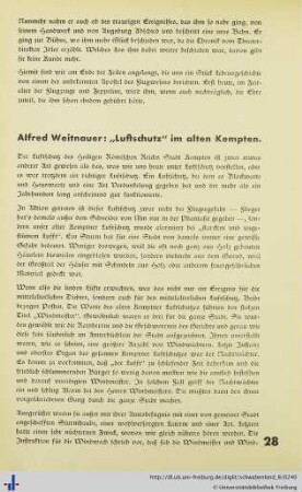 "Luftschutz" im alten Kempten.
