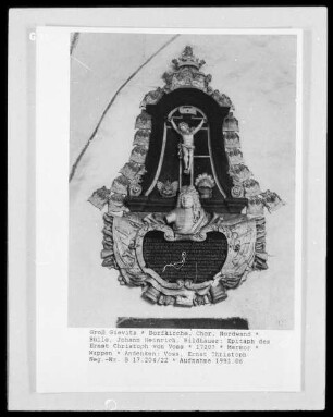 Epitaph des Ernst Christoph von Voss