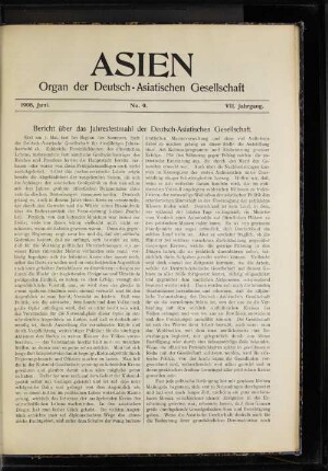 1907,Oktober No.9. VII. Jahrgang
