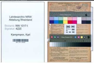 Entnazifizierung Karl Kampmann , geb. 13.06.1905 (Druckereimeister)